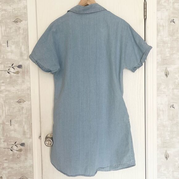 Chambray Shirt Dress - Picture 2 of 4